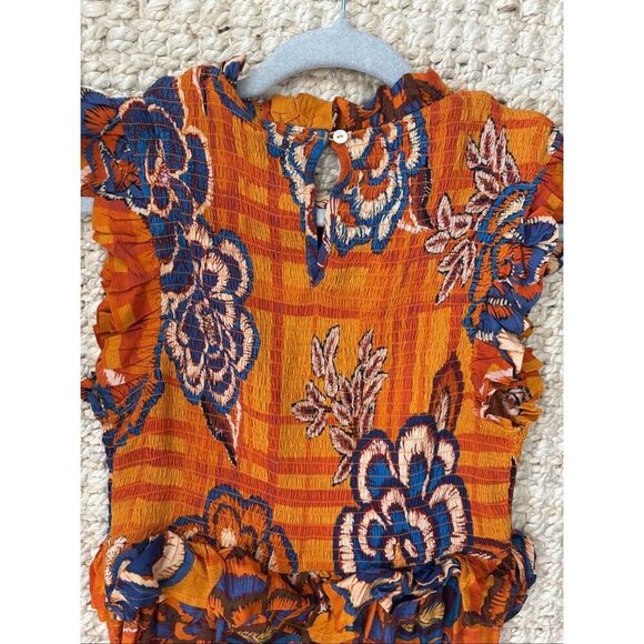 Nwt Farm Rio Smocked Wide-Leg Jumpsuit, Small $240 - Picture 6 of 6